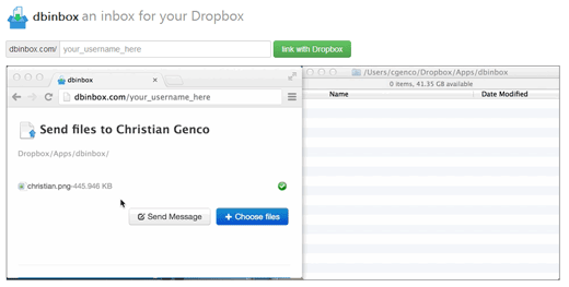 Dropboxへファイルをアップロードするための共有リンクを作成してくれるWEBサービス「dbinbox」