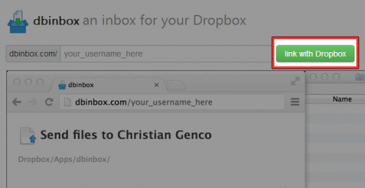 link with Dropbox