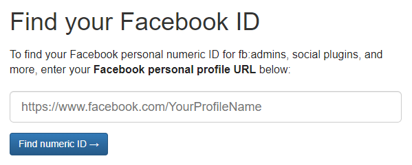 Find your Facebook ID