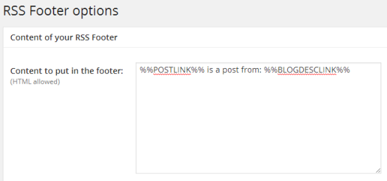 RSSFooterの設定