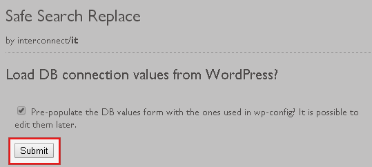 Load DB connection values from WordPress?