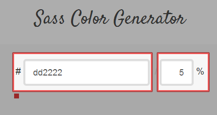 左にカラーコード、右にパーセントを指定