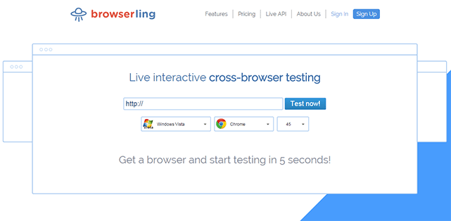 各ブラウザの様々なバージョンでサイトの表示確認をすることができる「Browserling」