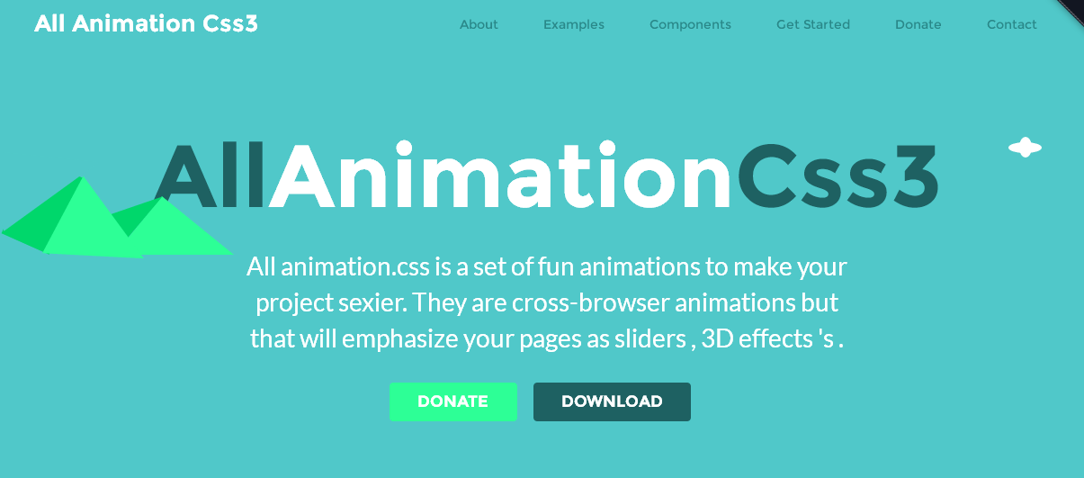 クラスを指定するだけで要素にアニメーション効果を加えることができる「ALL ANIMATION CSS3」