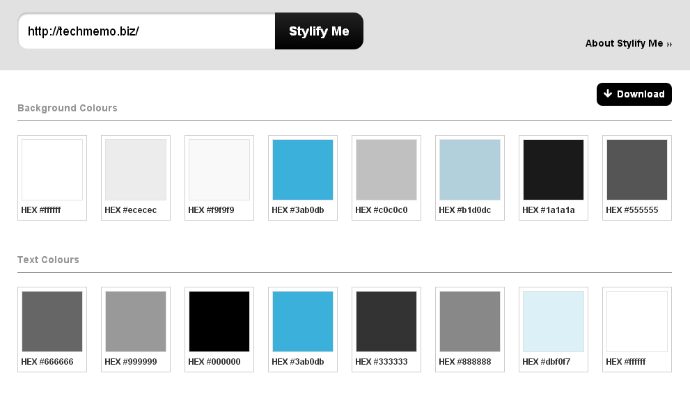 URLを入力するだけ！サイト内で使用している色やフォントなどを抽出してくれるWEBサービス「Stylify Me」