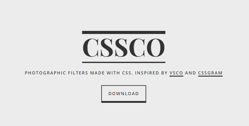 クラスを追加するだけで写真にフィルタをかけられるCSSライブラリ「CSSCO」