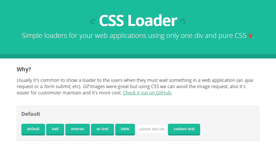 CSSのみで作成されたローダーを簡単に実装することができる「CSS Loader」