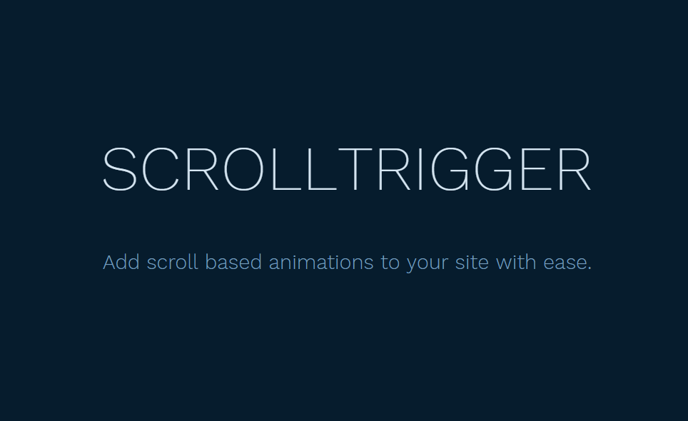 ページのスクロールに応じてアニメーションしながら要素を表示できるスクリプト「ScrollTrigger」