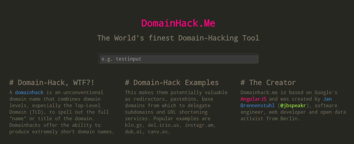 指定した文字列で構成されたドメインを検索できるWEBサービス「DomainHack Me」