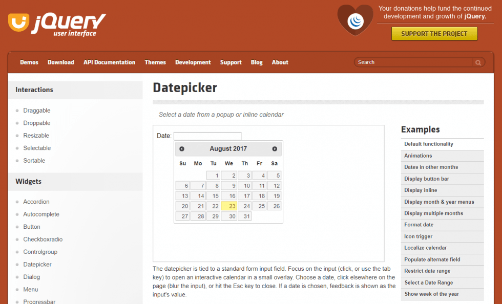 フォームでカレンダーから日付入力できるようになる「jQuery UI Datepicker」の導入手順 | TechMemo