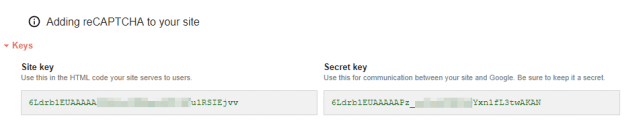Site KeyとSecret Key