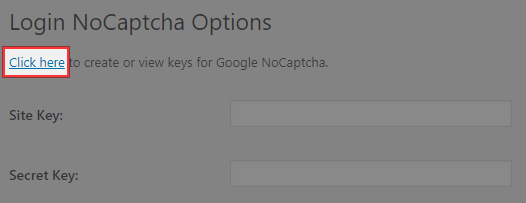 reCAPTCHA API keysにアクセス