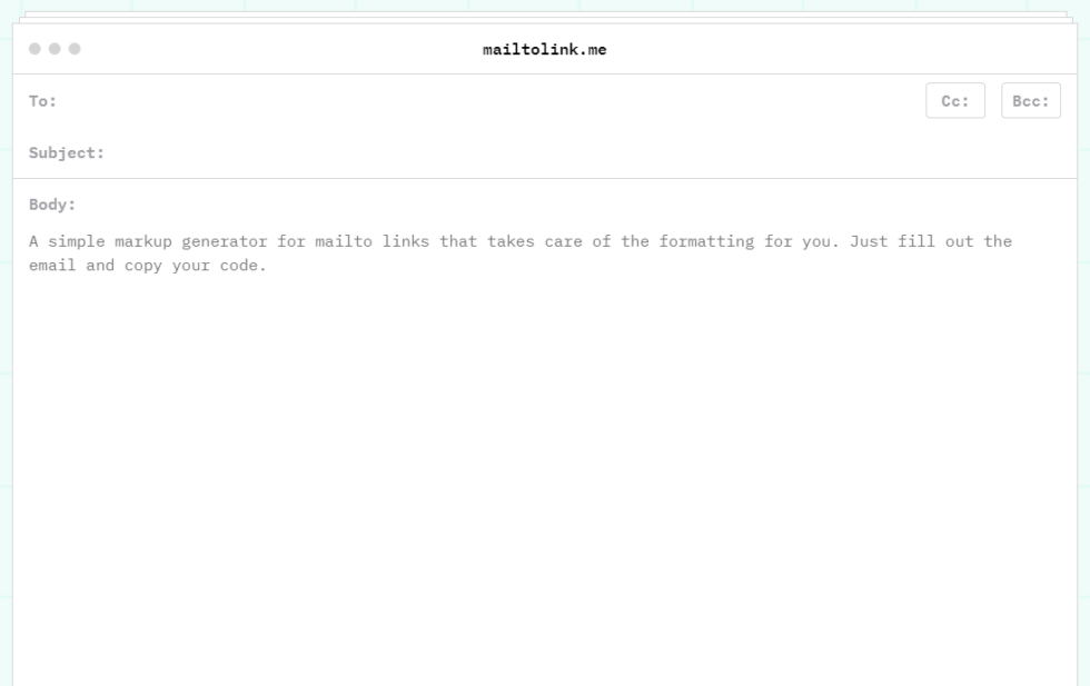 タイトルや本文を含めたmailtoリンクが簡単に作成できるWEBサービス「Mailtolink.me」 TechMemo