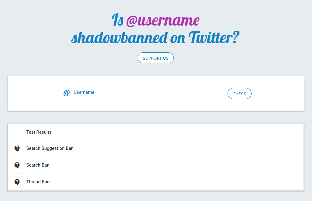 Twitterアカウントがシャドウバン(Shadowban)されているか確認できるWEBサービス「Twitter Shadowban Test」
