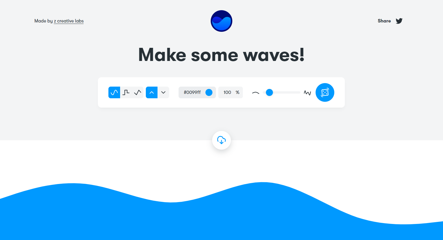 色んなタイプの波形を作成してSVGをダウンロードできるWEBサービス「Get Waves」