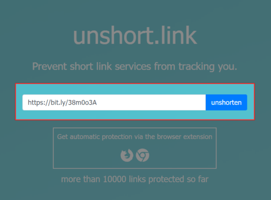 Unshort.linkの使い方