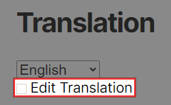 Edit Translation