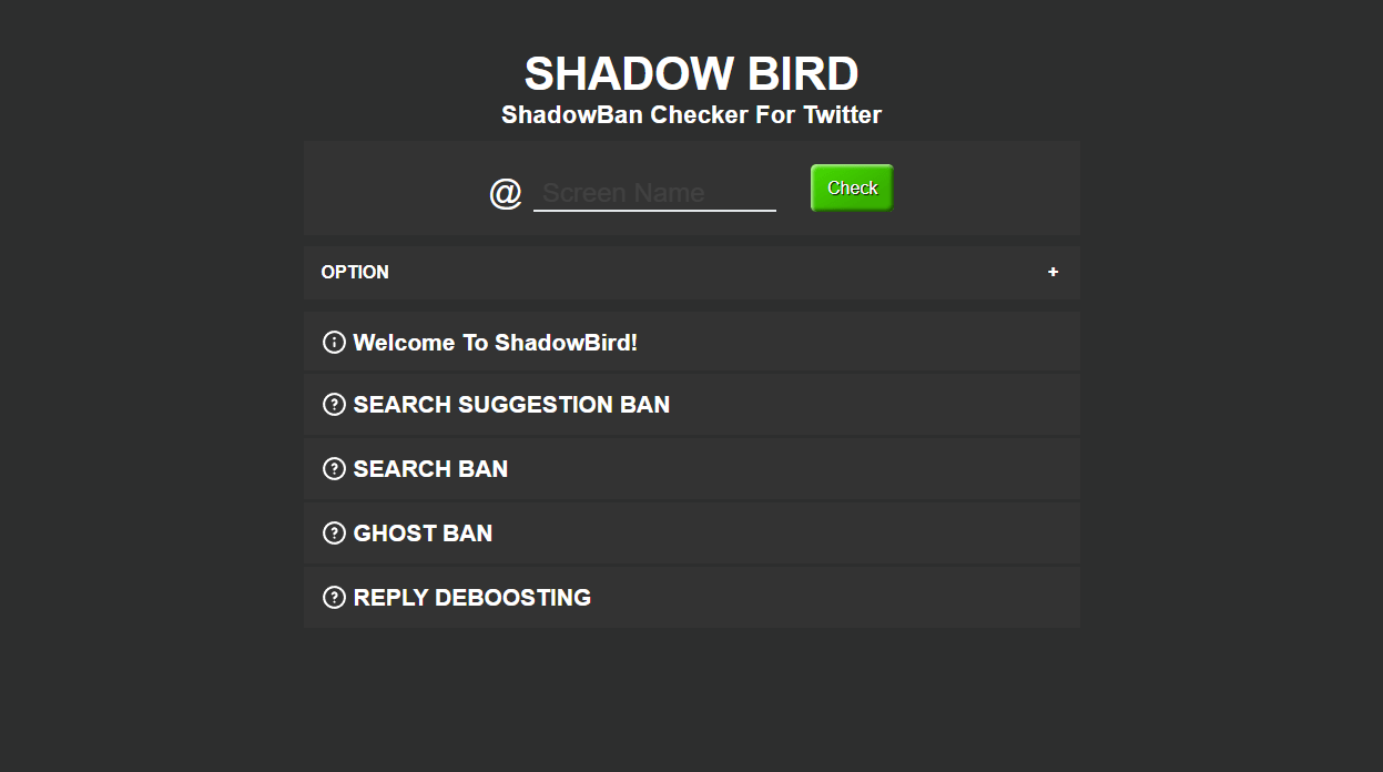 Twitterアカウントがシャドウバンされている可能性をチェックできるWebサービス「ShadowBird」