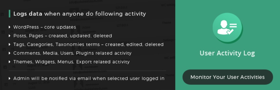 ユーザーの活動履歴を記録できるWordPressプラグイン「User Activity Log」
