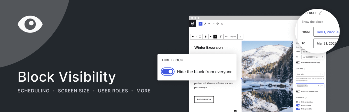 ブロックに表示条件を指定できるようになるWordPressプラグイン「Block Visibility」 ブロックに表示条件を指定できるようになるWordPressプラグイン「Block Visibility」